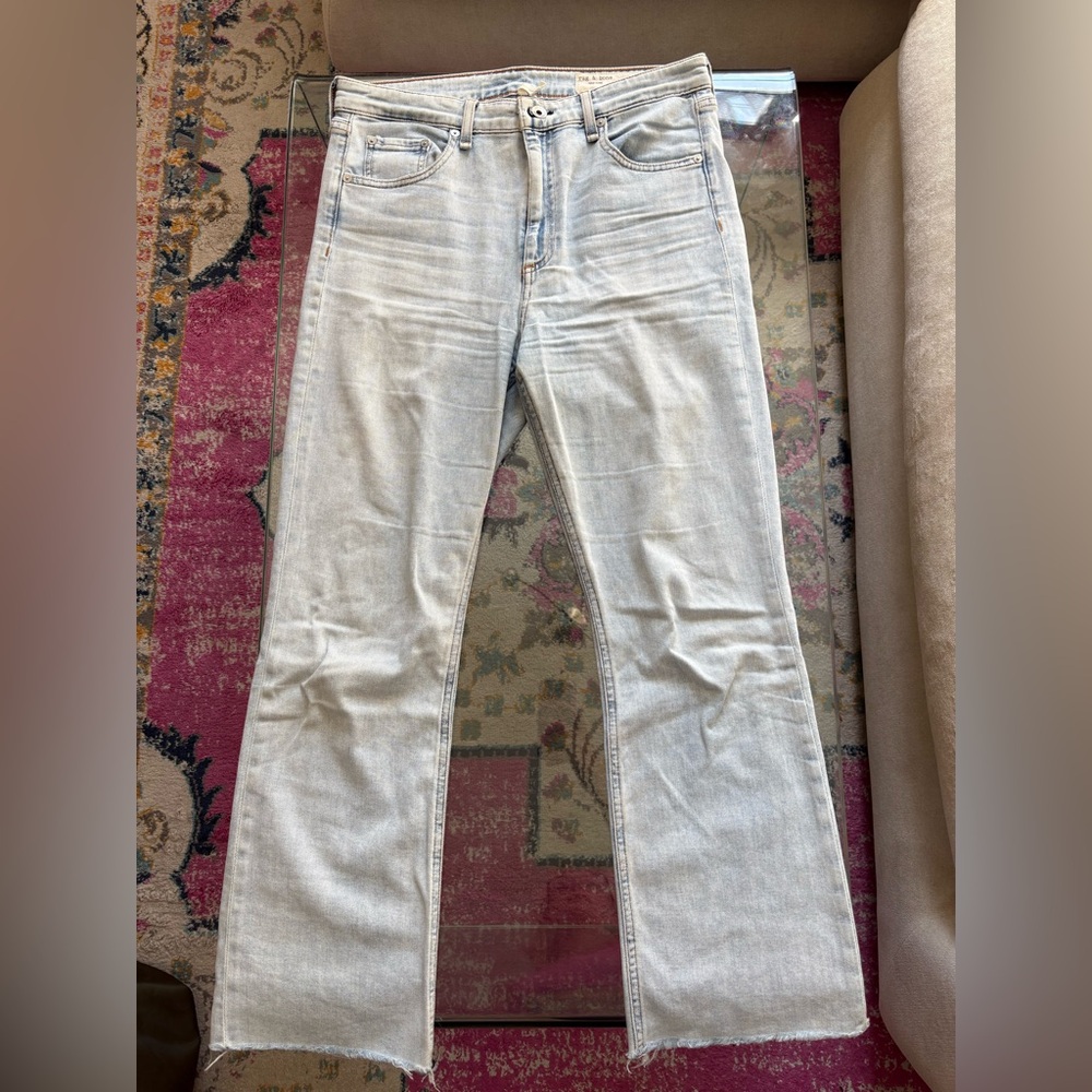 Rag & Bone Light Blue Denim crop Jeans